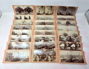 c1900 35 Stereoview Card Lot, Random Views, Street Views, Famous Places - Picture 1 of 2
