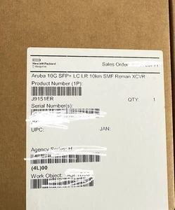 Aruba 10G SFP+ LC LR 10km SMF Reman XCVR HP J9151ER BNIB - Picture 1 of 1