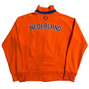 Vintage Nike Netherlands Football Club FIFA World Cup Soccer Track Sweater Large