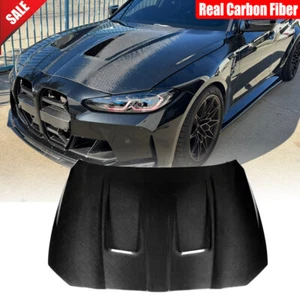 For BMW G80 M3 G82 G83 M4 2021-2024 Real Carbon Front Hood Bonnet Lid Cover Trim - Picture 1 of 12