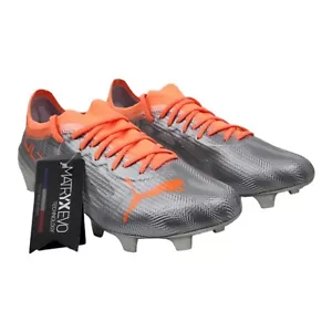 Puma Ultra 1.4 FG/AG Men's Soccer Cleats Size 7.5 Silver Neon Citrus 106694-01 - Picture 1 of 12