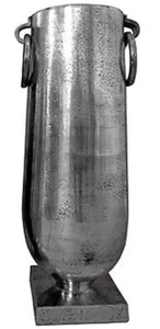 Casa Padrino Antik Stil Vase Aluminium Silber - Hotel Dekoration - Barock Blumen - Bild 1 von 1