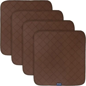 Waterproof Incontinence Chair Pads Quilted Seat Pads Cover 4 Pack 22"x21" Brown - Picture 1 of 6