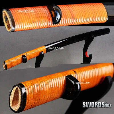 Funda envuelta de ratán naranja oscuro Saya vaina 30" para espada katana japonesa Foto 1 de 4
