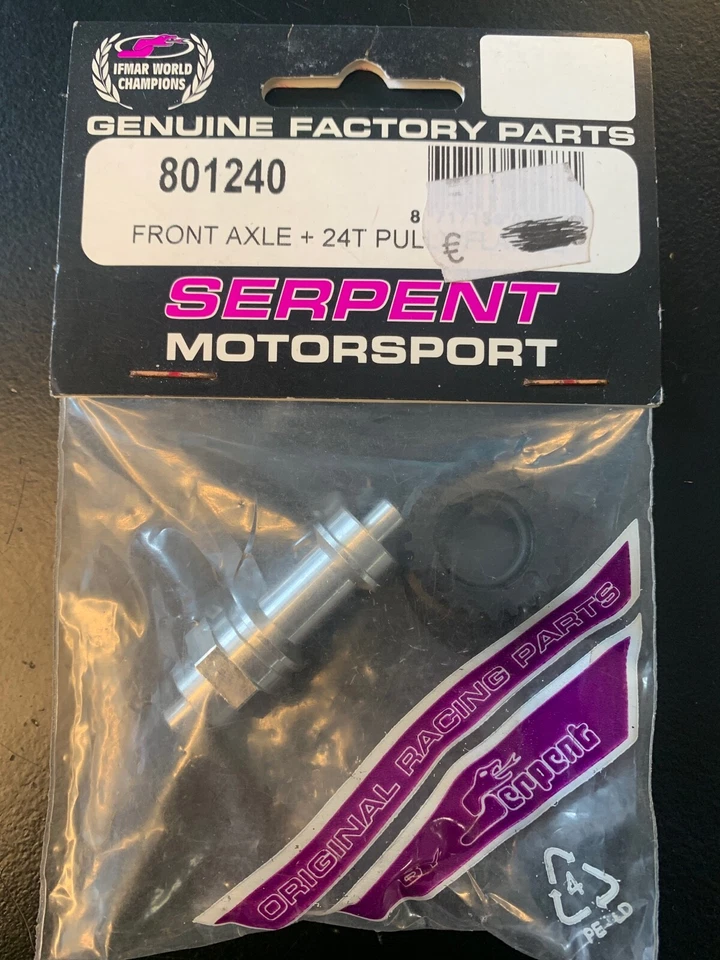 Eje delantero Serpent 801240 + polea 24T  Foto 1 de 1