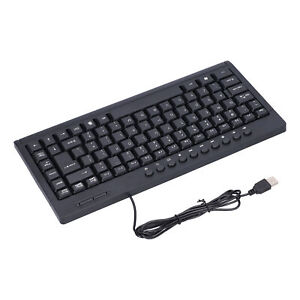87 Keys English Arabic Wired Keyboard Ergonomic USB Office For Desktop Computer
