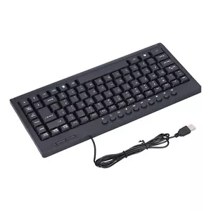87 Keys English Arabic Wired Keyboard Ergonomic USB Office For Desktop Computer - Picture 1 of 18