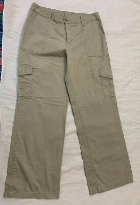 VINTAGE BLUE WOMENS COTTON CARGO PANTS SIZE 12 - Image 1 of 3