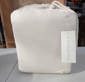 Full Size Natural Linen Blend Solid Sheet Set - Casaluna™