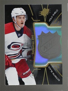 2016-17 SPx Extreme Black Holo Shield Sebastian Aho #EB-SA Rookie RC Shield