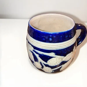 Alsace de Betschdorf France Stoneware Pottery Stein Mug Blue Signed - Picture 1 of 6
