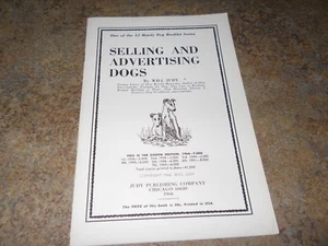 Vintage Selling & Advertising Dogs Booklet by Will Judy - Copyright 1966 - Picture 1 of 3