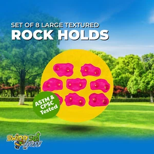 JUEGO SWING STUFF PEQUEÑAS BODEGAS DE ROCA TEXTURA CONJUNTO DE 8 HERRAJES DE MONTAJE ROSA 0014 - Imagen 1 de 9