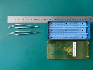 Set of 2 ophthalmic instruments  Mackool II Foldable IOL Cutter and Forceps - Picture 1 of 14