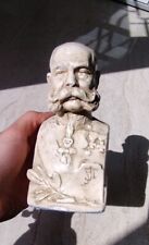 Mezzo Busto In Gesso Franz Joseph Imperatore d'Austria WWI Firmato