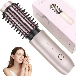 Plasma Hair Styling Brush Cordless Heated Curler and Straightener 40mm 4 Temp - Picture 1 of 22