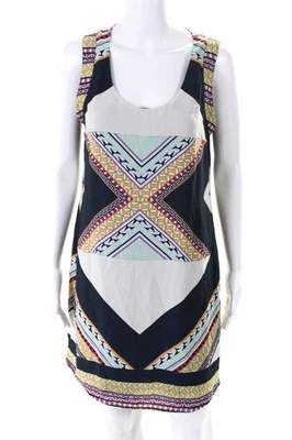 Mini vestido recto geométrico multicolor talla pequeña Collective Concepts para mujer Foto 1 de 4