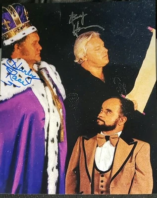 bobby heenan & harley race signed poster + + , aew, wcw, wwe - Image 1 of 2