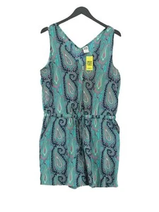 Vero Moda Women's Playsuit L Blue Paisley 100% Polyester Playsuit - Picture 1 of 5