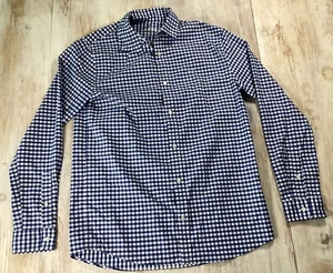 Vineyard Vines Navy And White Gingham Button Down Performance Boys 18 - Picture 1 of 7