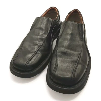 Structure Black Leather Loafers Mens 8D Made In Italy Preppy Cushion Comfort 27Q - Image 1 of 4