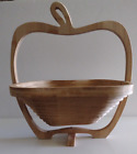 New York Apple Collapsible Wooden Fruit Bowl  Trivet
