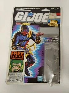 GI Joe Battle Force 2000 Iron Grenadier 1988  card back W Bubbles  - Picture 1 of 5