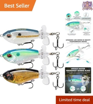 Señuelos de pesca Plopper de doble hoja - 3 piezas Teasers para todas las especies de agua dulce Foto 1 de 4