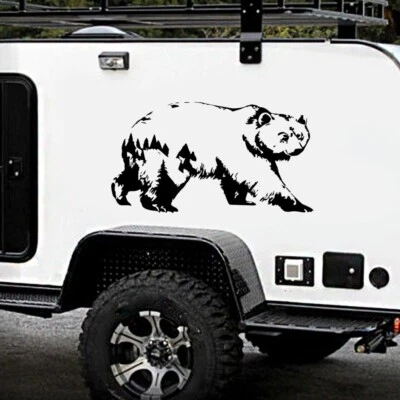 Pegatina Coche Oso Polar Depredador Bosque Cordillera Gráfico Vinilo Calcomanía Decoración Foto 1 de 4