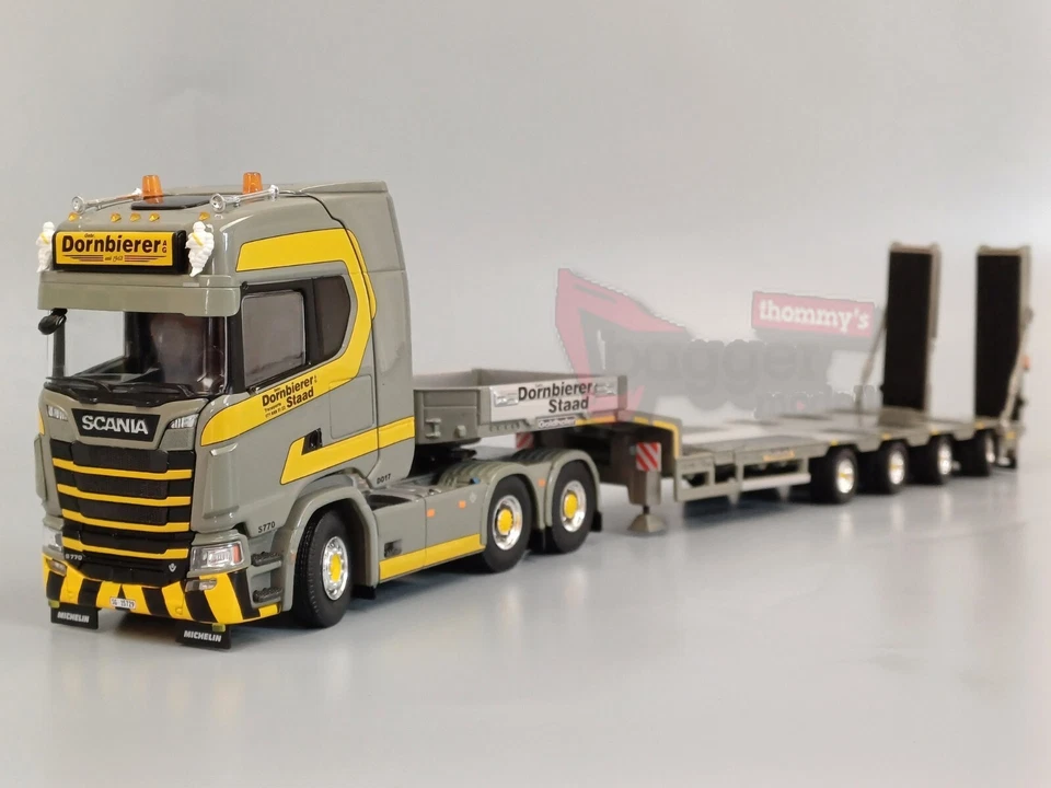 Tekno - Scania S770 6x4 mit 4achs Tieflader und Rampen - Dornbierer - CH Neu OVP - Bild 1 von 4