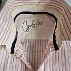 Mens Cipo Baxx Shirt size Small white/ pink pinstripes with Cipo Baxx inside