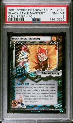 PSA 8 Limited Foil Black Style Mastery 2001 Android Saga DBZ #129 Dragon Ball Z - Image 1 of 2
