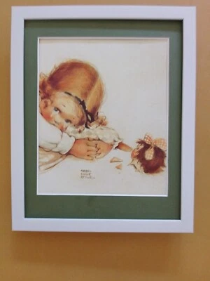 'La muñeca rota' estampado de Mabel Lucie Attwell IMAGEN ENMARCADA Foto 1 de 2