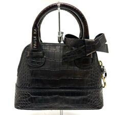 Auth PAULEKA - Black Leather Handbag