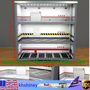 Diecast Model Car Display Case &LED Light For 1:64 3-Layer Model Display Cabinet - Picture 1 of 7