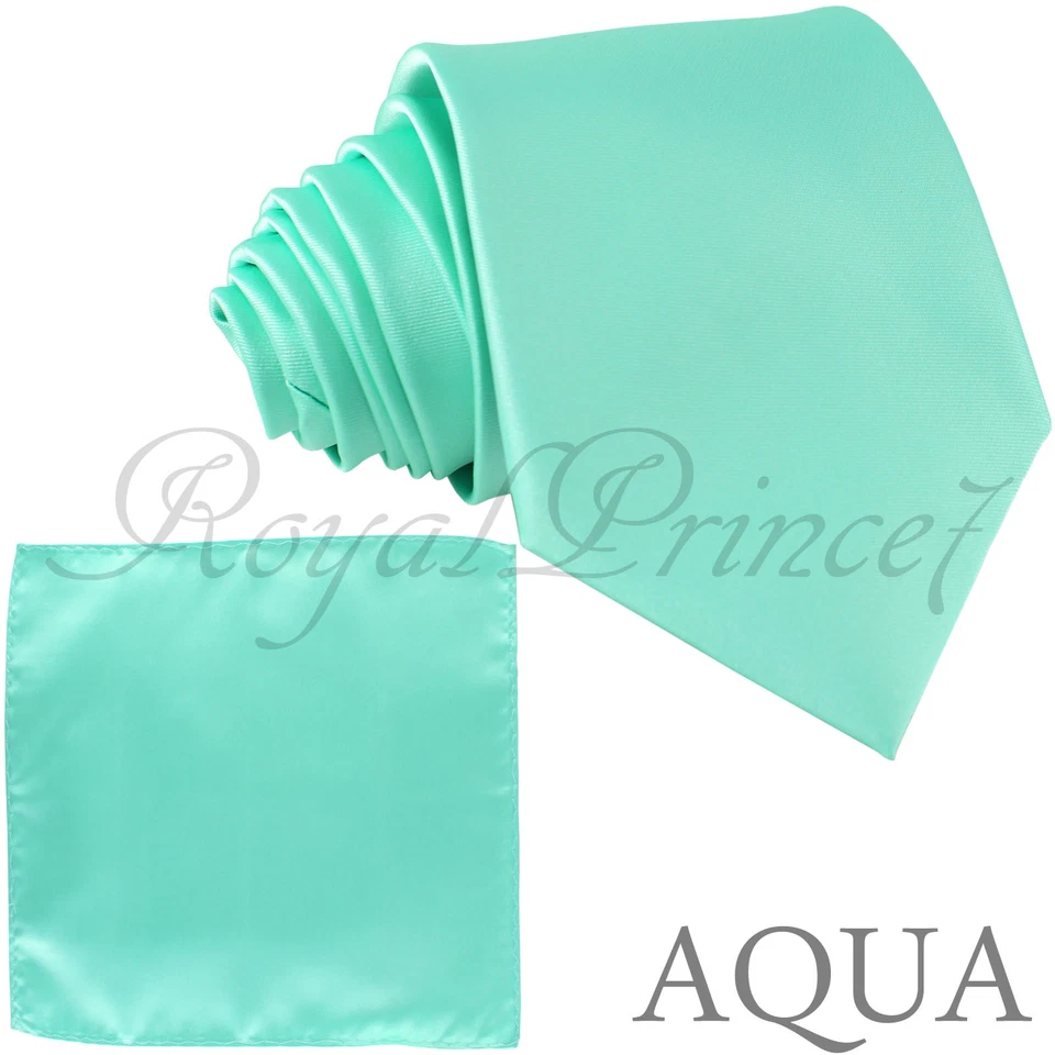 Nuevo Microfibra Satén Sólido Cuello Corbata y Bolsillo Cuadrado Pañuelo Conjunto Boda Baile de graduación Foto 1 de 1