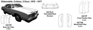 Oldsmobile Cutlass: 2 Door Wheel-Well Filler 1976 1977 OC7W - Picture 1 of 1