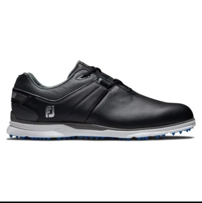 FootJoy Pro SL 高尔夫鞋黑色灰色白色蓝色男式尺码 7.5 ( 53077 ) — 第 1/4 张图片
