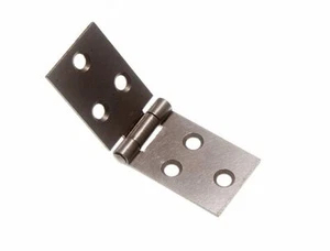 New Pair Of Back Flap Hinges Steel Sc Self Colour 25mm X 75mm - Onestopdiy - HD - Picture 1 of 1