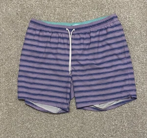 Bonobos Swim Trunks Mens XL Purple Striped Line Swim Bottom Shorts Extra Large - Picture 1 of 9