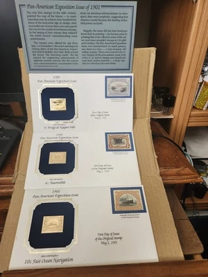 22k Gold  Pan American Bridge at Niagra Falls, Automobile &Fast Ocean Navigation - Image 1 of 4