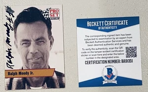 Ralph Moody Jr Signed Autographed 1991 Pro Set Card #L22 Beckett BAS NASCAR HOF - Picture 1 of 1