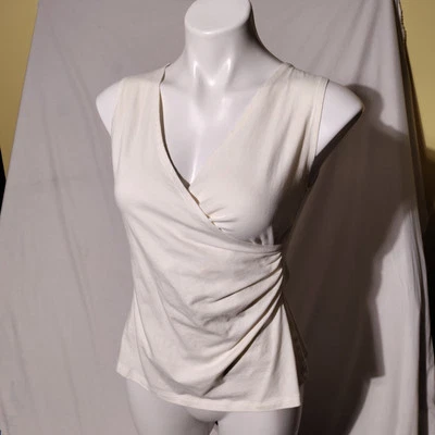 Camiseta sin mangas Lesley Evers crema para mujer talla S - imperfecta Foto 1 de 4