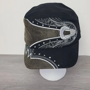The Alabama Girl Slideback Hat Black One Size Adjustable Buckle Rhinestone NWOT - Imagen 1 de 7