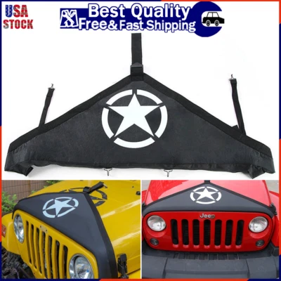 Protector de sujetador de cubierta de capó delantero estilo T para Jeep Wrangler JK JKU 2007-2018 (estrella) Foto 1 de 4