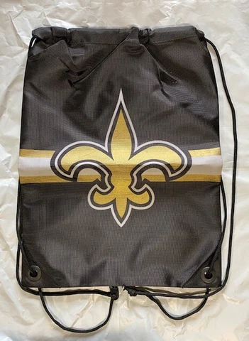 New Orleans Saints Drawstring Back Pack NEW Back Sack - Free U.S.A. Shipping Cover