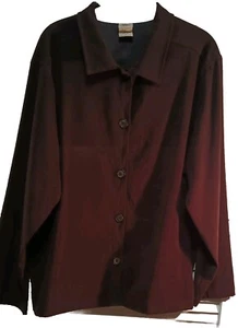 Top/chaqueta para mujer marrón 2X •LS•Botón arriba•Tela tipo microgamuza•C descripción/fotos - Imagen 1 de 5