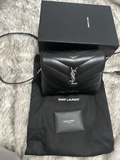 SAINT LAURENT TOY LOULOU YSL CROSSBODY BAG BLACK QUILTED LEATHER NEW WITH TAG