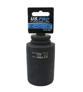 US PRO Tools 46mm 1/2" dr 12 Point 100mm Deep Hub Nut Socket, Gearbox etc 3503 - Picture 1 of 2