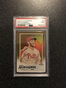Bryce Harper 2020 Topps Allen & Ginter Chrome Gold Refractor 04/50 #16 PSA 9 - Picture 1 of 3